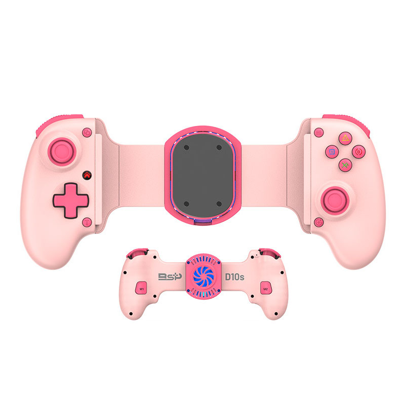 D10s Pink Programmable PS4 Controller Phone Controller for PC, Switch, Mobile